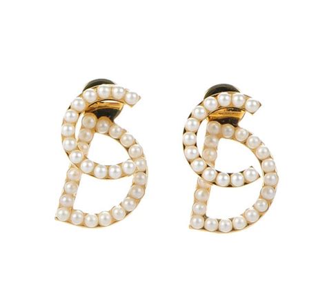 dior ohrringe gold bunt|dior pearl earrings.